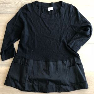 Black sweater blouse